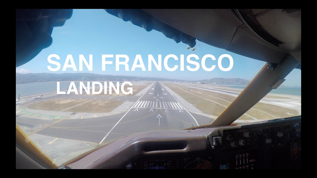 SAN FRANCISCO COCKPIT LANDING | QANTAS 747-400 (4K)