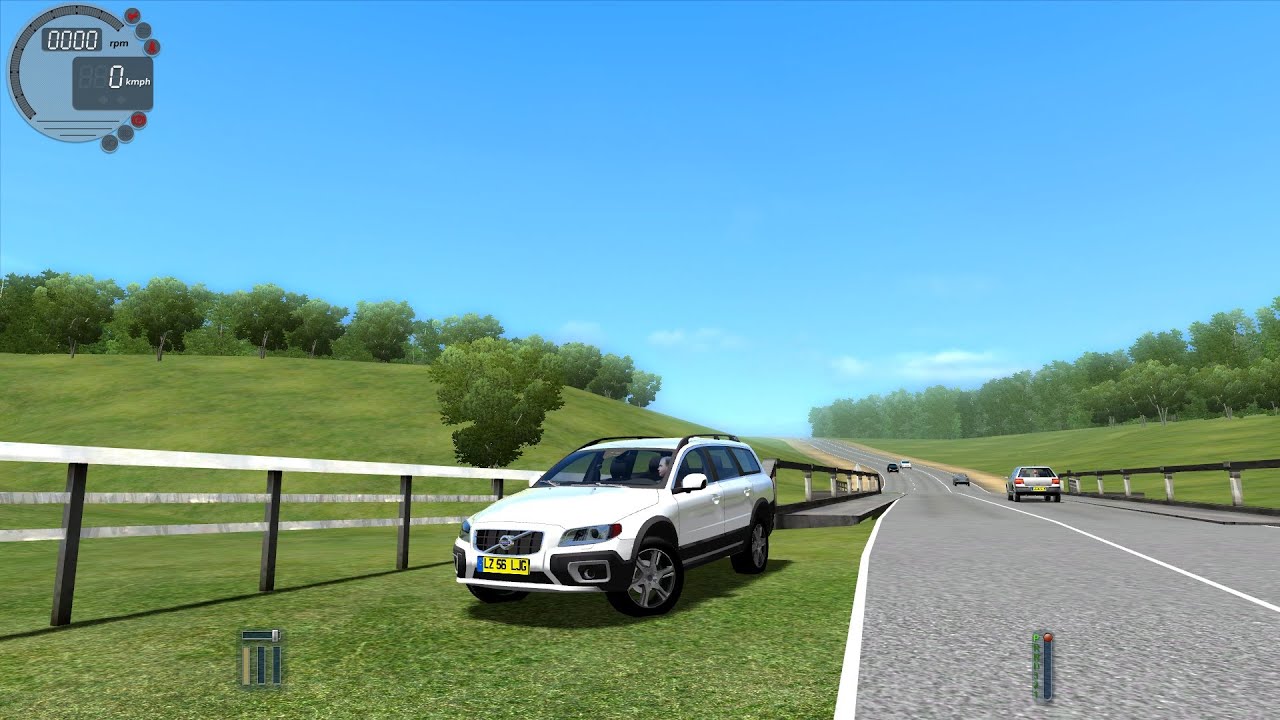 Volvo city car driving Volvo city car driving