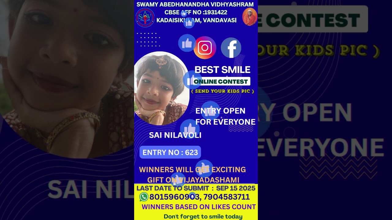 BEST SMILE ONLINE CONTEST(SEND YOUR KIDS PIC)