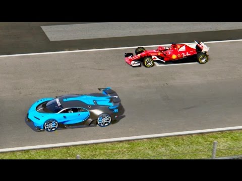 Ferrari F1 2017 vs Bugatti Vision Gran Turismo - Monza