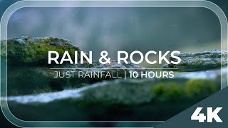 Rain & Rocks | 10 Hours of rainfall on rocks in the alps