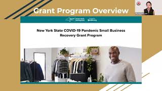 纽约州新馆疫情小型企业纾困拨款计划 : 申请简介，PT1 【 Mandarin New York State Small Business Recovery Grant Webinar 】