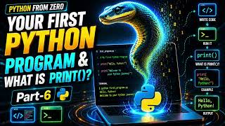 🐍 Your First Python Program & What is print() | Python From Zero - Part 6 🚀