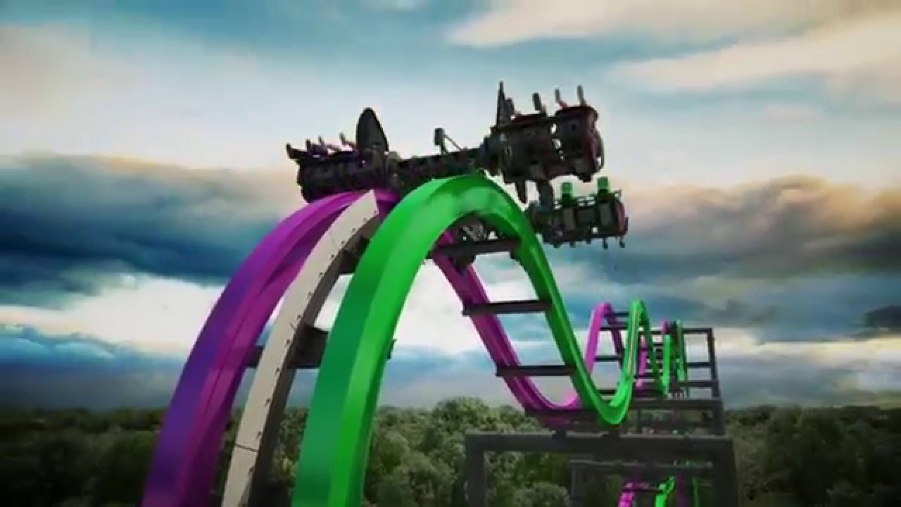 The Joker 4D Free-Fly Coaster at Six Flags Great Adventure - YouTube