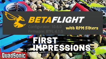 Betaflight 4.1 with RPM filtering, first impressions
