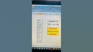 Shortcut Trick Remove Duplicates in Ms Excel #excel #exceltips #exceltricks #exceltutorial #msexcel