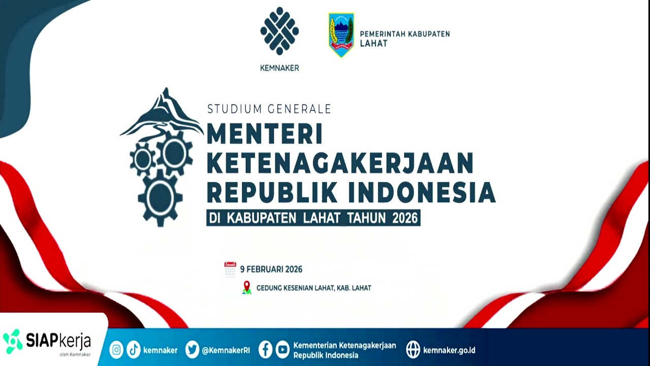 LIVE : KUNJUNGAN KERJA MENTERI KETENAGAKERJAAN REPUBLIK INDONESIA KE KABUPATEN LAHAT