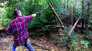 Hung up tree? No problem! Homemade Tree Puller- Ep6- Outsider Log Cabin