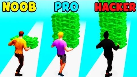 NOOB vs PRO vs HACKER In Money Run 3D - Android, iOS Walkthrough Gameplay Videos 2025