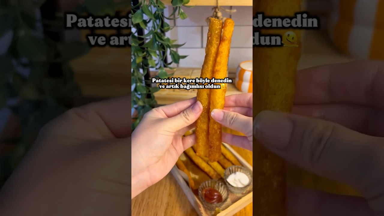 Çıtır patates çubukları 🍟Tarif yorumlarda🌸 #shorts #recipe #keşfet#tarif #patates