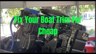 Simple Fix for a Boat Power Trim Not going Up or Down (Boat Trim Not Working) 2 Stroke