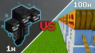 1 Wither VS 100 Snow Golems! | Minecraft
