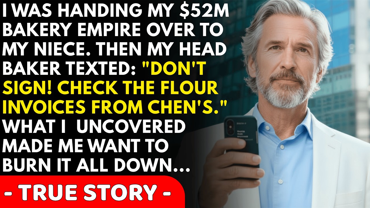 I Was Signing My $52M Bakery Empire to My Niece When My Head Baker Texted: 