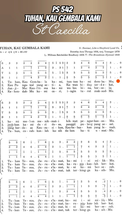 PUJI SYUKUR 542 TUHAN KAU GEMBALA KAMI #pujisyukur #lagumisa #misa #minggu
