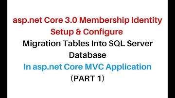 ASP.NET Core MVC Setup and Configure Identity Membership VS2019 (Part 1)
