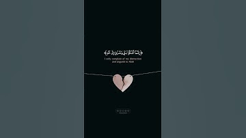 قال انما اشكوا بثي وحزني الى الله وأعلم من الله مالا تعلمون سورة يوسف إسلام صبحي