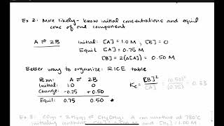 Chem 2 Module 1 Part 4 Intro to Equilibrium Calculations and RICE tables
