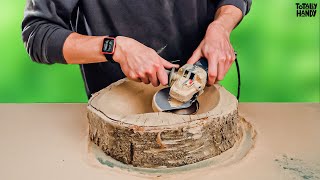 DIY Woodcarving a Sink from a Log | Woodworking Project