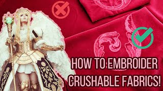 Calm Cosplay: How to embroider velvet, pleather, and more!