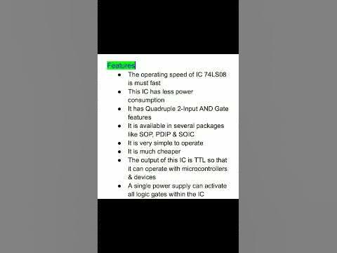7408 AND Gate IC pinout and details #shorts 