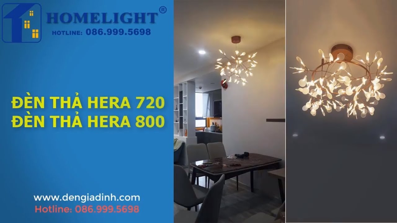 Đèn thả Heracleum - LADY001 và LADY002 - Chung Cư Tân Tây Đô - Đèn trang trí chung cư Homelight