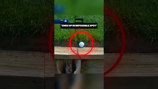 Golfer hits from impossible spot!🤯⛳️