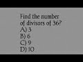 Find the number of divisors of 36