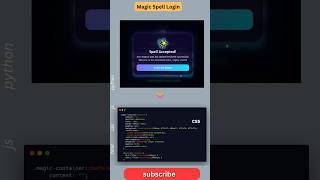 Spell Activated! Magical Login Animation in JavaScript 🔐✨ #shorts #htmlcssjs #coding