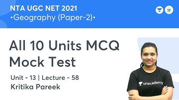 All 10 Units MCQ Mock Test | NTA UGC NET JRF 2021 | by Kritika Pareek