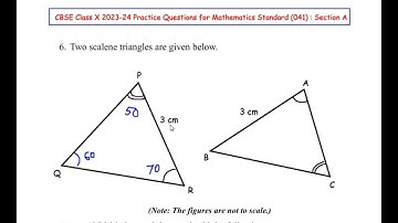Q6 - Two scalene triangles are given below.
