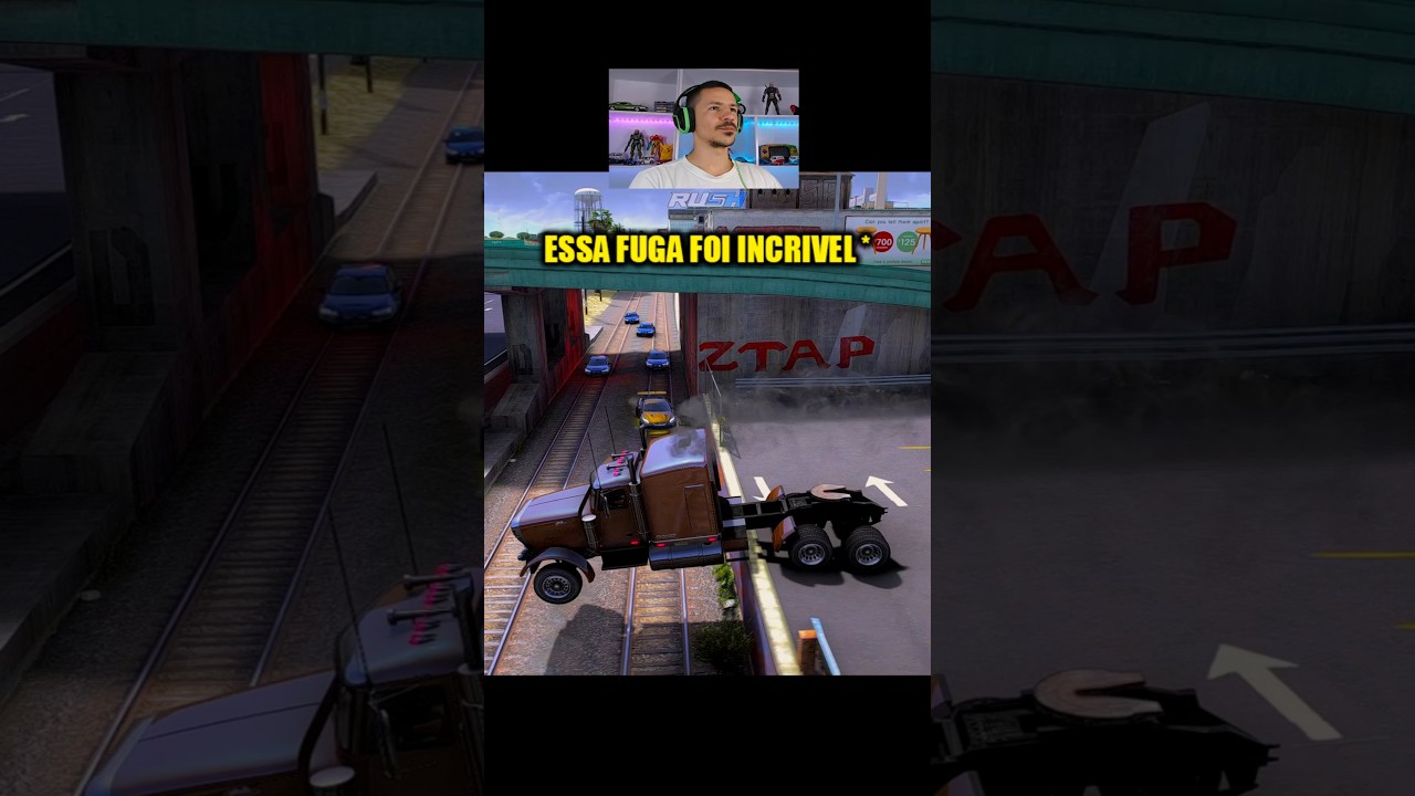 Fechou o policial com o caminhao e pegou a moto nessa fuga insana no gta rp #shorts #viralvideo