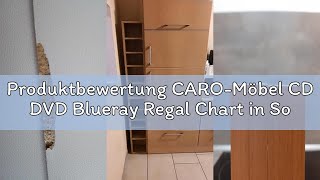 Produktbewertung CARO-Möbel CD DVD Blueray Regal Chart in Sonoma Eiche – Zweiteiliges Medienregal, A