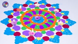 Durga Puja Navratri Rangoli Designs | Dussehra Special Rangoli | #festivalrangoli #DURGAMARANGOLI