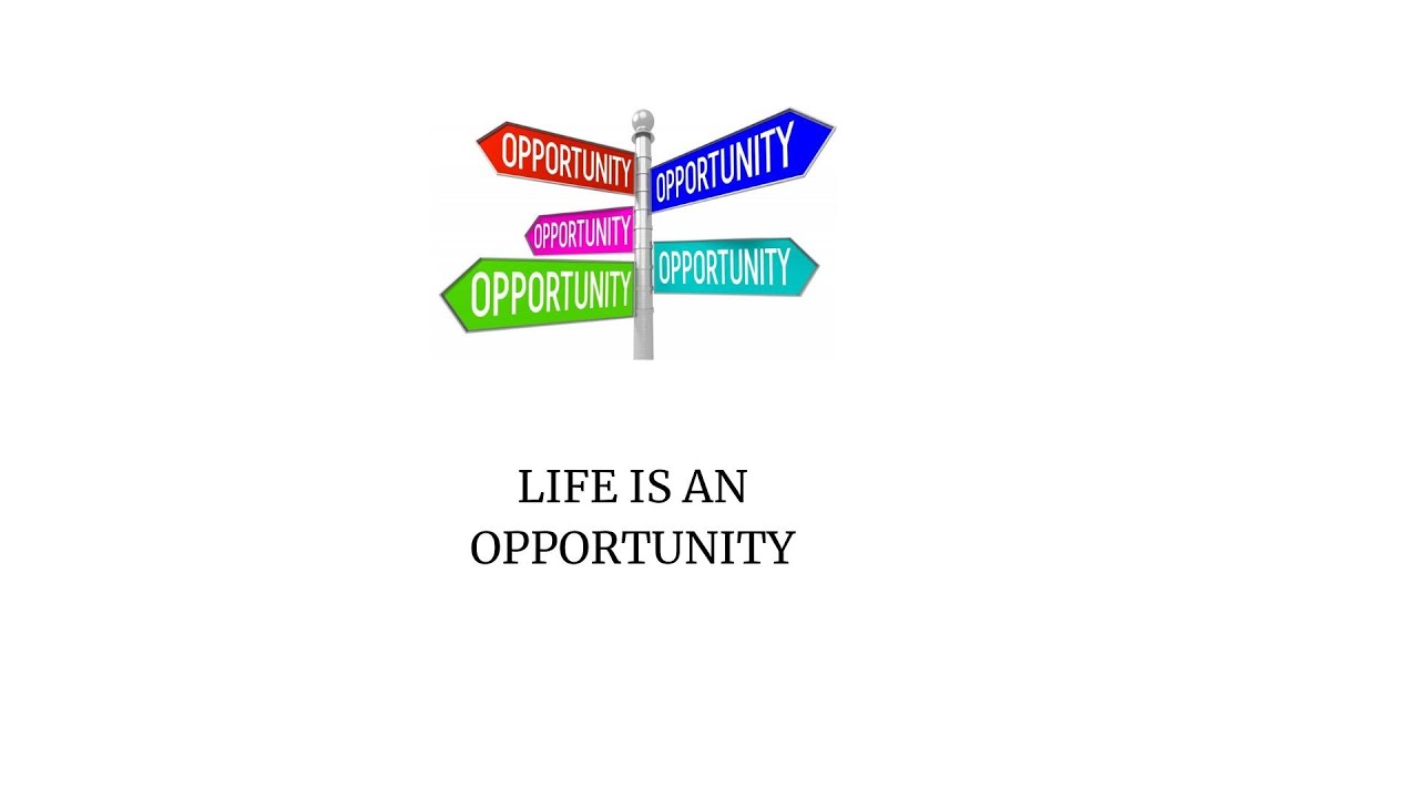 Life is an opportunity