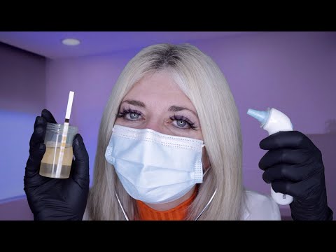 ASMR Emergency Doctor Medical Exam & Treatment for Kidney Infection - Vinyl Gloves, Typing, BP Cuff