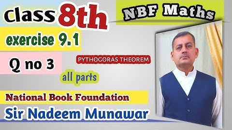 Maths Class 8th Ex 9.1 Q no 3 NBF | National Book Foundation IMCG imcb FG school Sir Nadeem Munawar