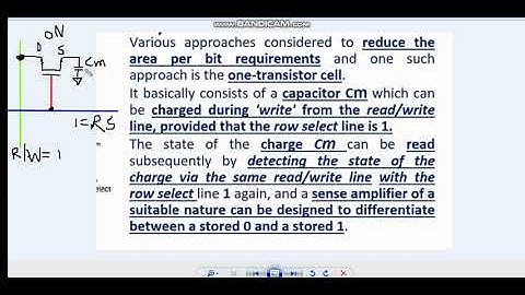 One transistor dynamic memory cell