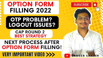 Option Form Filling for Engineering 2022|Next Proces after Option Form|Best Strategy for CAP ROUND 2