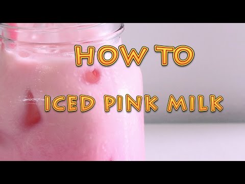 how-to-make-:-iced-pink-milk