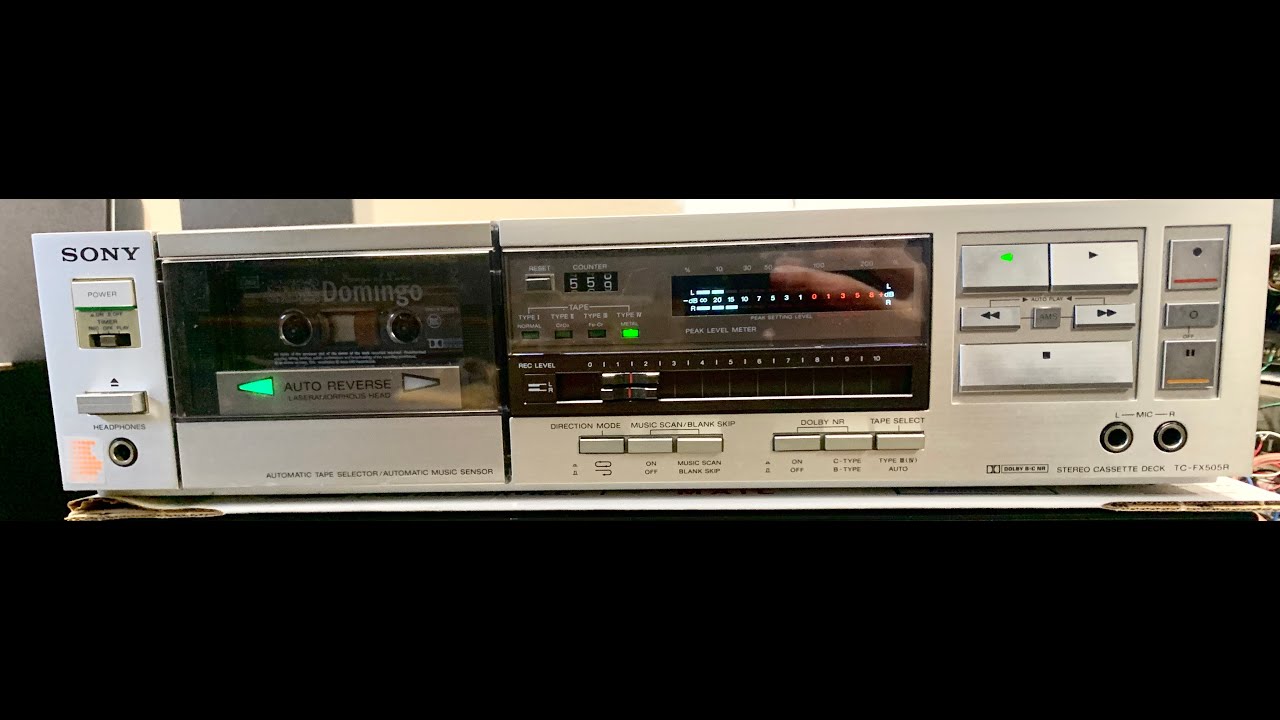 Sony TC FX505R  Auto Reverse Cassette Deck 1980's Demo