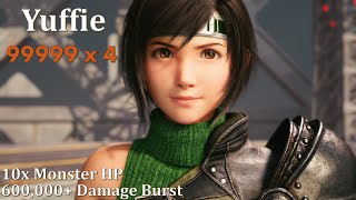 FFVII Rebirth - Yuffie 600,000+ Damage Burst (10x Monster HP)