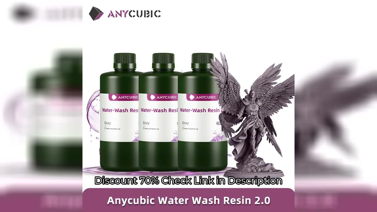 ANYCUBIC Water-Wash Resin 3kg High Precision Low Odor Low Viscosity 3D Printing Standard Photopolyme
