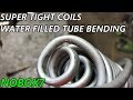 Make steel tubing coils with water bend copper coils  NO KINKS
