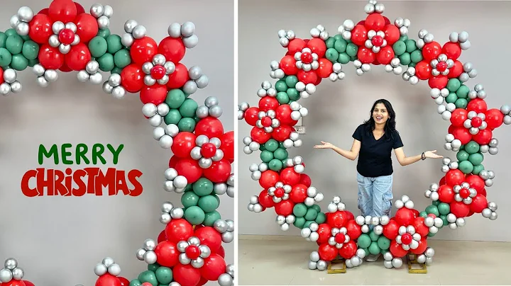 Very Unique Christmas Theme Balloon Arch Decoration