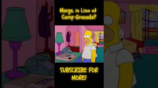 Marge, is Lisa at Camp Granada? #shorts #simpsons #funny #comedy #tv #clips