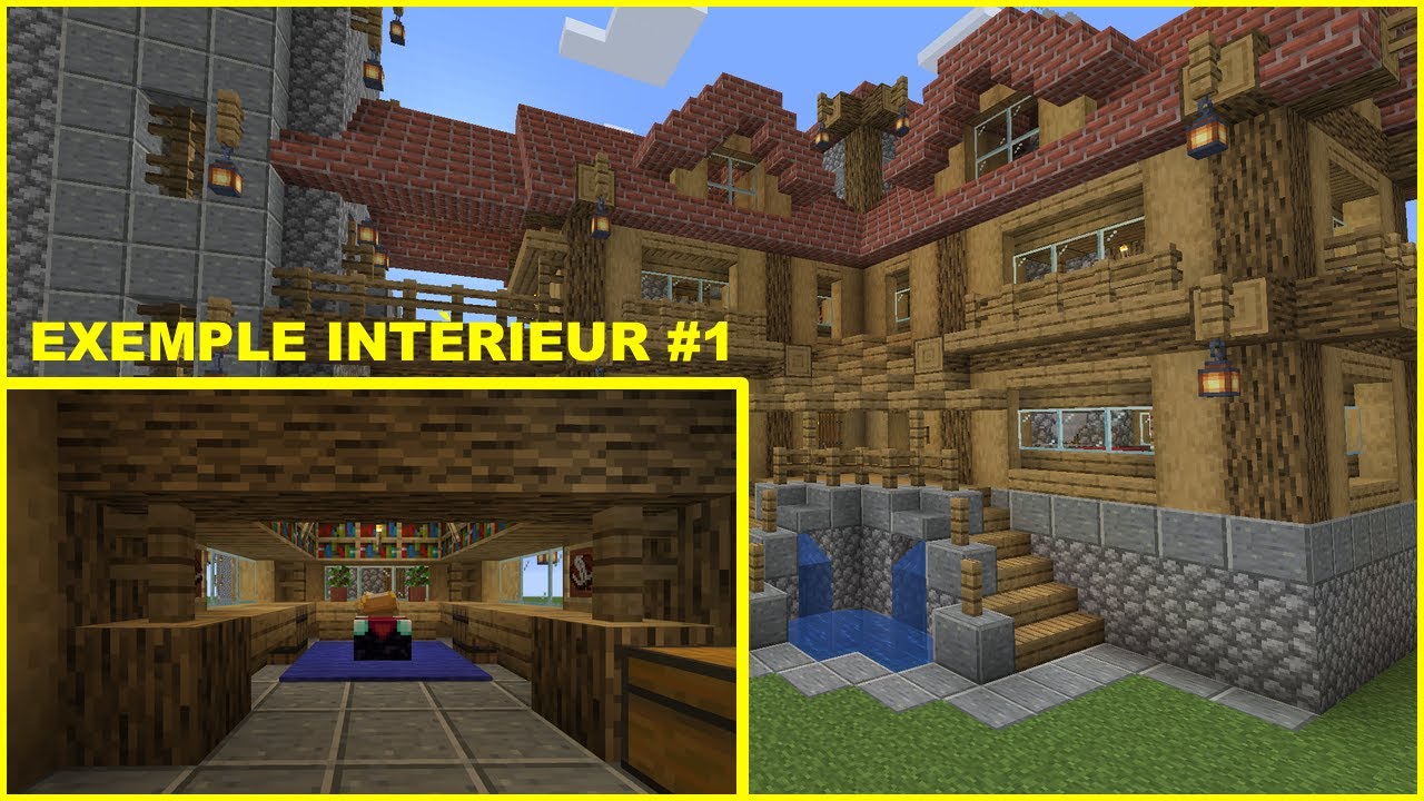 EXEMPLE D'INTÉRIEUR #1 | TUTO CONSTRUCTION MINECRAFT (BONUS) - YouTube