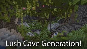 Lush Caves! Snapshot 21W10A Minecraft Caves and Cliffs Update 1.17
