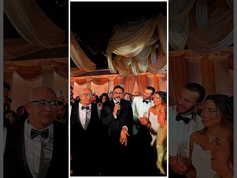 خفة دم الفنان اكرم حسني فى حفل زفاف ابن بيومى فؤاد  كوميدي