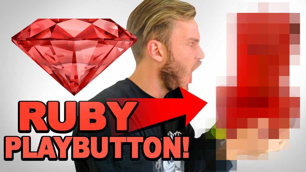 Youtube Sends Pewdiepie Custom Ruby Play Button To Commemorate 50 Million Subscribers