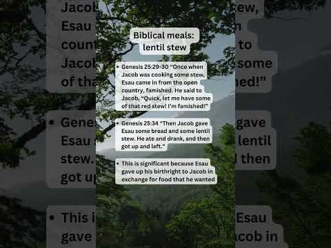 Lentil Stew Has A Special Place In The Bible Bibleverse Biblicalwisdom 